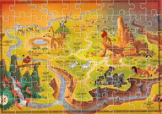 Dove vivono il Re Leone e altri amici animali. Mappe in puzzle. Leggi&Gioca. Ediz. a colori. Con puzzle 70 pezzi - 2