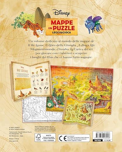 Dove vivono il Re Leone e altri amici animali. Mappe in puzzle. Leggi&Gioca. Ediz. a colori. Con puzzle 70 pezzi - 6