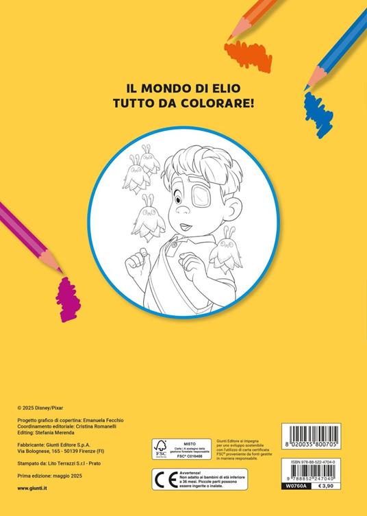 Elio. Avventura fra le stelle. Primo album da colorare - 5