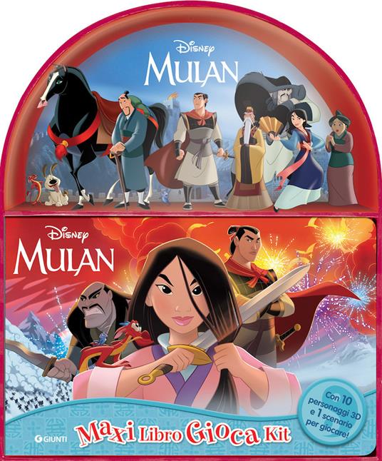 Mulan. Maxi libro gioca kit. Ediz. a colori. Con 10 personaggi 3D. Con scenario per giocare - copertina