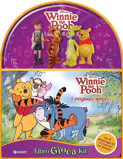Winnie the pooh. Libro gioca kit. I migliori amici. Ediz. a colori. Con 4 personaggi 3D. Con scenario per giocare - copertina