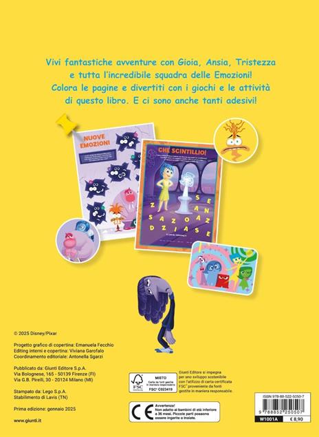 100 pagine di giochi e attività. Inside Out 2. Con adesivi. Ediz. a colori - 6