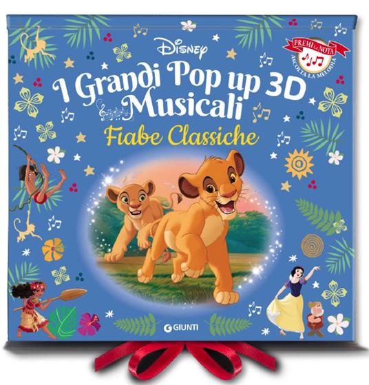 Fiabe classiche Disney. I grandi pop-up 3D musicali. Premi la nota, ascolta la melodia. Ediz. a colori - copertina