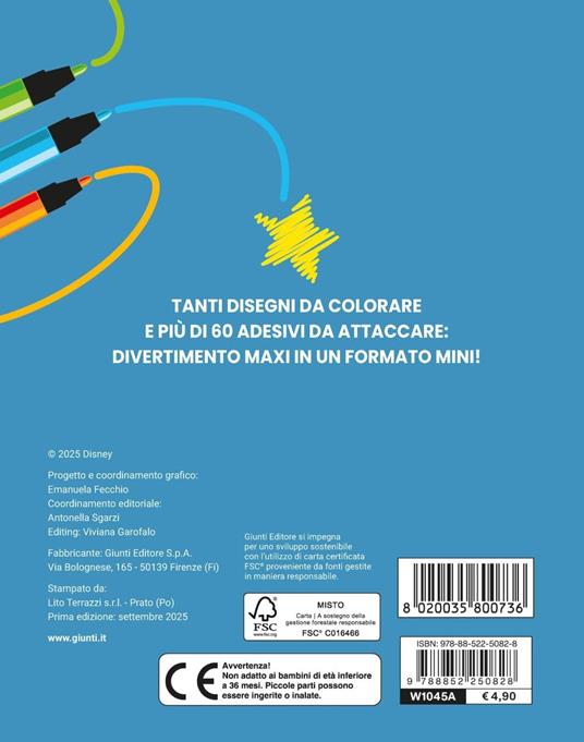 Stitch. Mini. Staccattacca & colora. Ediz. illustrata - 6