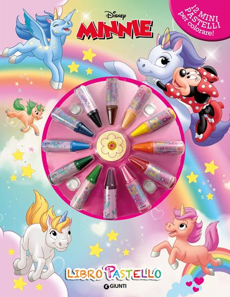 Minnie unicorni. Libro pastello. Ediz. a colori. Con 12 mini pastelli - copertina