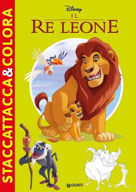 Il Re Leone. Staccattacca&colora. Con adesivi. Ediz. a colori - copertina