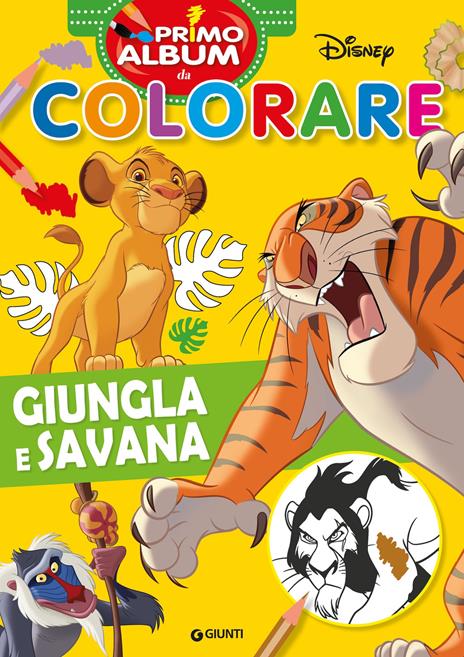 Giungla e savana. Primo album da colorare. Ediz. illustrata - copertina