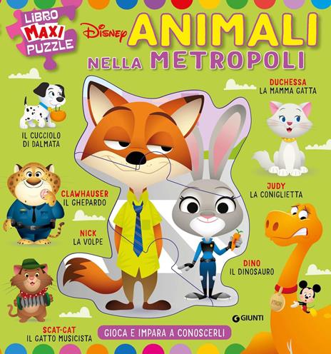 Animali nella metropoli. Gioca e impara a conoscerli. Libro maxi puzzle. Ediz. a colori - copertina