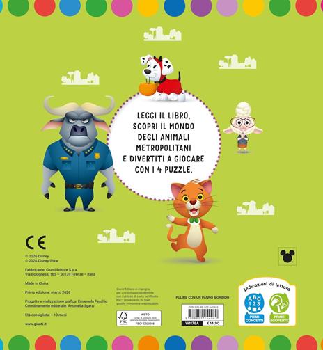Animali nella metropoli. Gioca e impara a conoscerli. Libro maxi puzzle. Ediz. a colori - 2