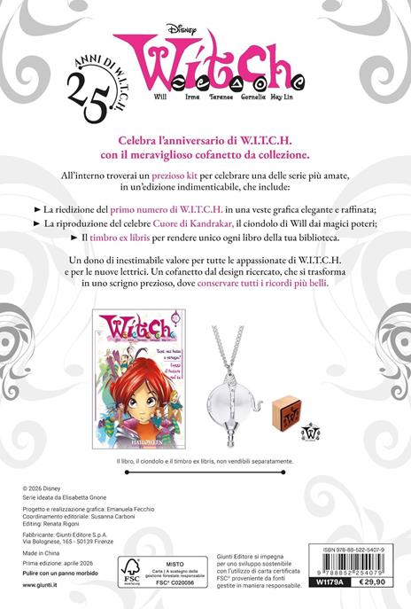 W.i.t.c.h. Kit anniversary. 25 anni di W.i.t.c.h. Con ciondolo, timbro ex libris - 7