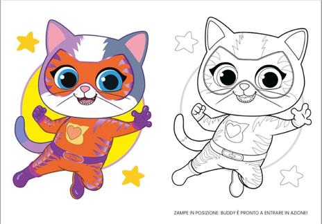 Zampette coraggiose. Super Kitties Primo album da colorare. Ediz. a colori - 3