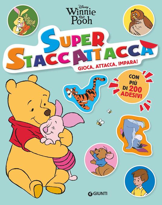Winnie the Pooh. Super staccattacca. Gioca, attacca, impara. Con adesivi. Ediz. a colori - copertina