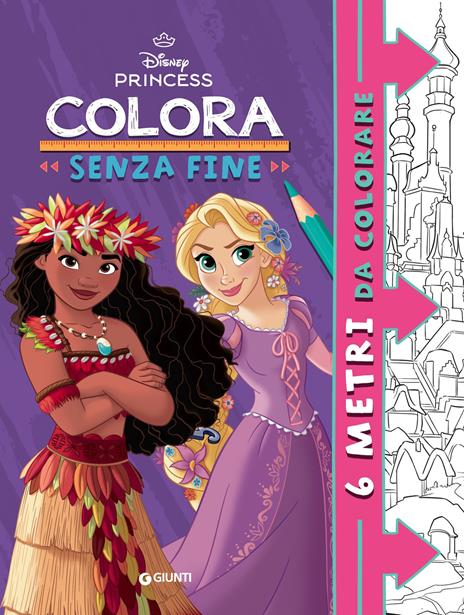 Disney Princess. Colora senza fine. 6 metri da colorare. Ediz. illustrata - copertina