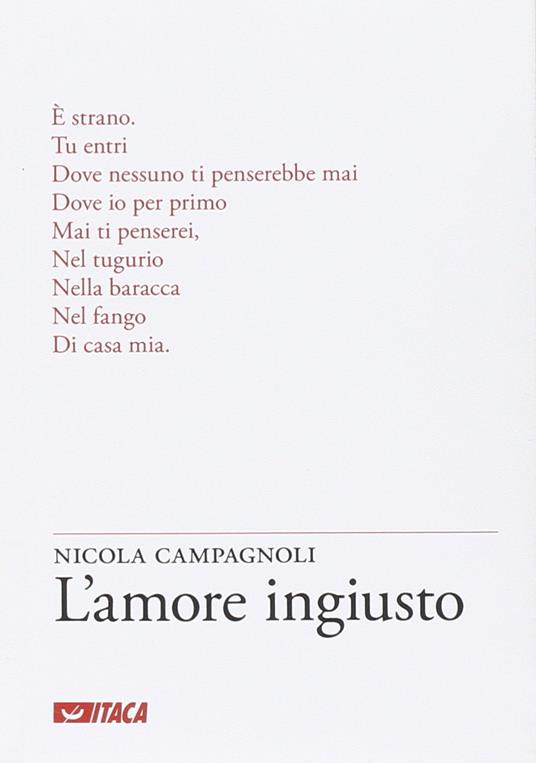 L' amore ingiusto - Nicola Campagnoli - copertina
