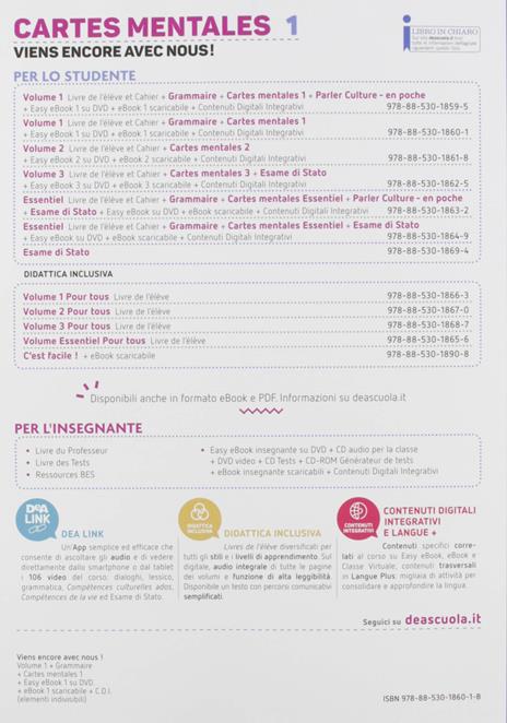  Viens encore avec nous! Livre élève et cahier d'exercices. Per la Scuola media. Con e-book. Con espansione online. Con 2 libri: cartes mentales-Grammaire. Con DVD-ROM. Vol. 1 - 3