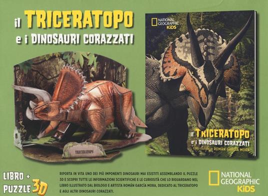 Il triceratopo e i dinosauri corazzati. Dinosauri 3D. Ediz. illustrata. Con Puzzle - copertina