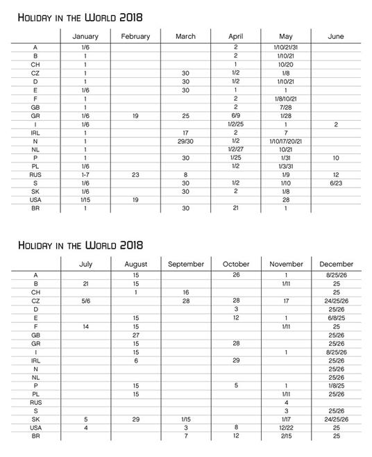 Gufetti. Agenda settimanale 2018 - 3