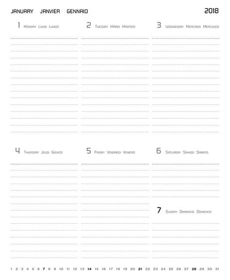 Gufetti. Agenda settimanale 2018 - 4