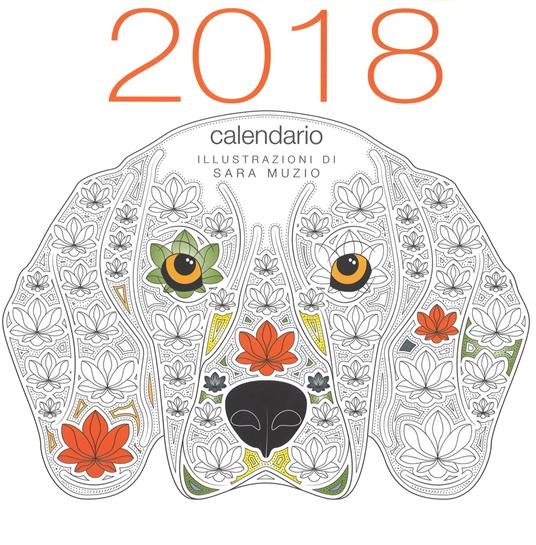 Cani coloring. Calendario da muro 2018 - copertina