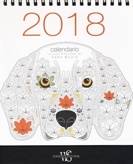 Cani coloring. Calendario da tavolo 2018. Ediz. illustrata - copertina