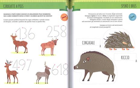 Il mio primo libro degli animali del bosco. 3-4 anni. Montessori: un mondo di conquiste. Con adesivi. Ediz. a colori - Chiara Piroddi - 5