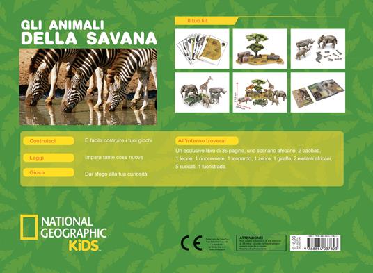 Gli animali della Savana. Libro puzzle. Ediz. a colori - 7