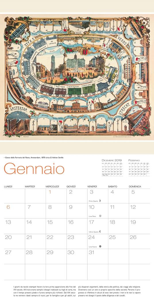 Giochi da tavolo vintage. Calendario da muro 2020 - 4
