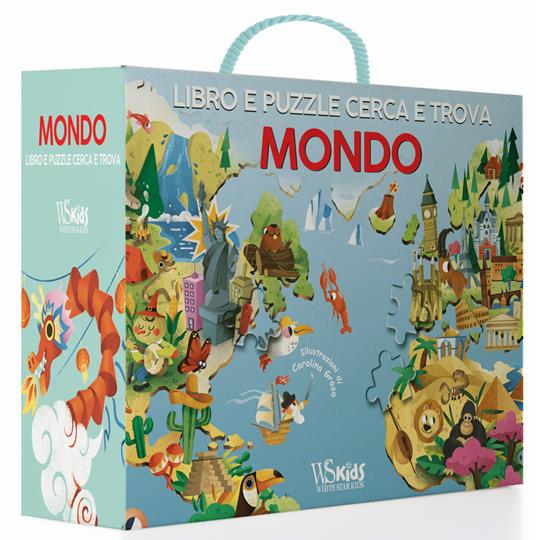 Mondo. Libro e puzzle cerca e trova. Ediz. a colori. Con puzzle. Con Poster - Carolina Grosa - copertina