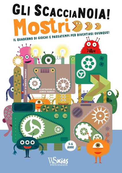 Mostri. Il quaderno di giochi e passatempi per divertirsi ovunque! Gli scaccianoia! Ediz. a colori - copertina