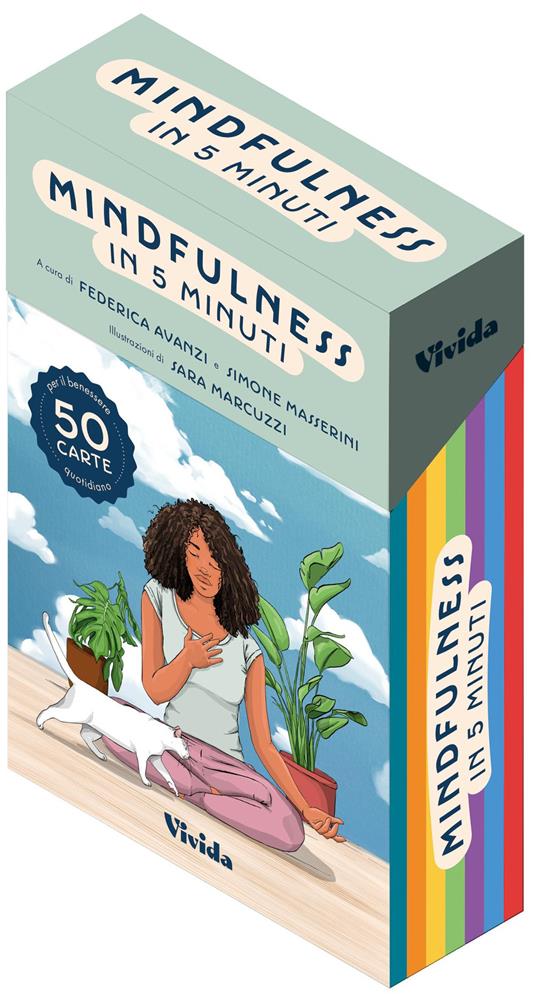 Mindfulness in 5 minuti. 50 carte con 50 meditazioni diverse. Con Carte - Federica Avanzi,Simone Masserini - copertina