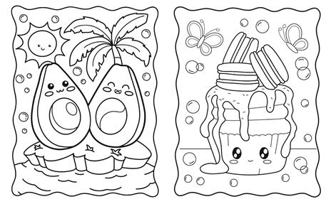 Adorabili amici kawaii. Un libro da colorare. Con adesivi. Ediz. illustrata - 8