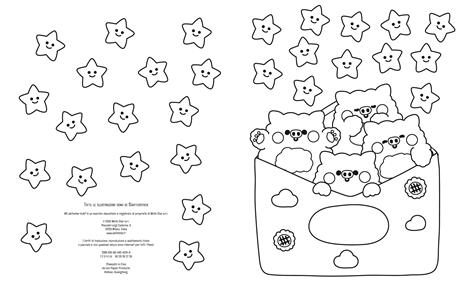 Adorabili amici kawaii. Un libro da colorare. Con adesivi. Ediz. illustrata - 9