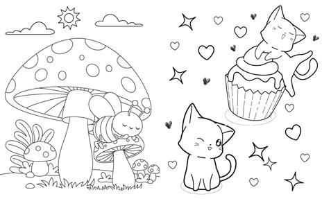 Teneri cuccioli kawaii. Un libro da colorare. Con adesivi. Ediz. illustrata - 6