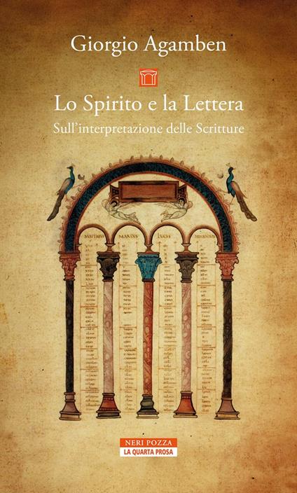 Lo Spirito e la Lettera. Sull'interpretazione delle Scritture - Giorgio Agamben - copertina