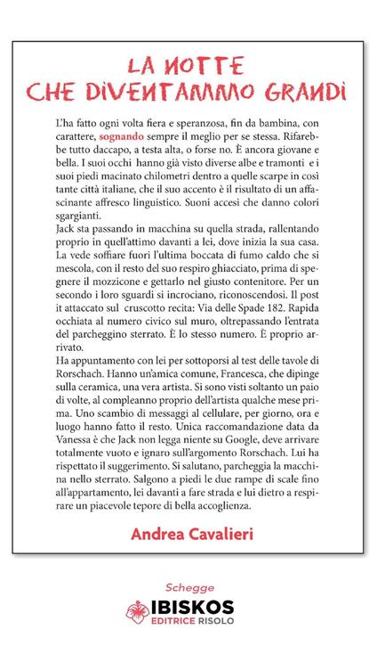 La notte che diventammo grandi - Andrea Cavalieri - copertina