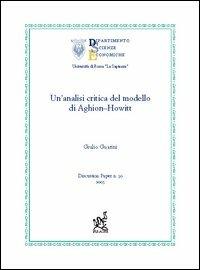 Un'analisi critica del modello di Aghion-Howitt - Giulio Guarini - copertina