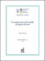 Un' analisi critica del modello di Aghion-Howitt