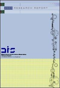 Dipartimento di Informatica e Sistemistica «Antonio Ruberti». Università di Roma «La Sapienza». Research report - copertina