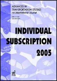 Advances in transportation studies. An international journal. Individual subscription 2005 - copertina