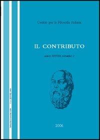 Il contributo (2006). Vol. 3 - Giacomo Marramao,Stefano Orofino,Claudio D'Errico - copertina