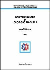 Scritti in onore di Giorgio Badiali - copertina
