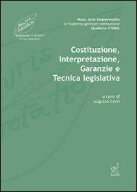 Nova juris interpretatio in hodierna gentium communione. Vol. 1: Costituzione interpretazione, garanzie e tecnica legislativa - copertina