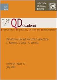 Defensive online portfolio selection - Enrico Fagiuoli,Fabio Stella,Alfonso Venura - copertina