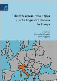 Tendenze attuali nella lingua e nella linguistica italiana in Europa - copertina