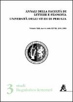 Annali della Facoltà di lettere e filosofia dell'Università degli Studi di Perugia. 2ª sezione di studi storico-antropologici (2004-2005). Vol. 42