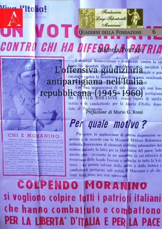 L' offensiva giudiziaria antipartigiana nell'Italia repubblicana (1945-1960) - Michela Ponzani - copertina