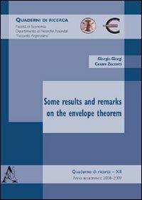 Some results and remarks on the envelope theorem - Giorgio Giorgi,Cesare P. Zuccotti - copertina