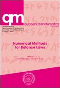 Numerical methods for balance laws - copertina