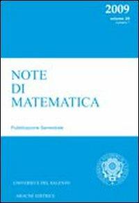 Note di matematica - Domenico Perrone - copertina