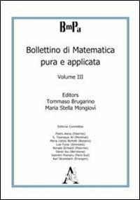 Bollettino di matematica pura e applicata. Vol. 3 - copertina